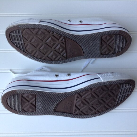 ⭐CONVERSE ALL-STAR UNISEX SNEAKERS in White, size 10 men’s/12 women’s⭐ - Picture 4 of 8